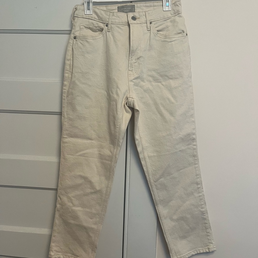 Everlane ecru jeans 28 crop